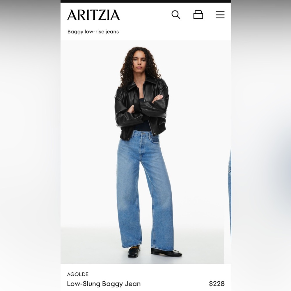 AGOLDE Low Slung Baggy Jean NWT